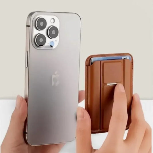 Magspin leather wallet holder