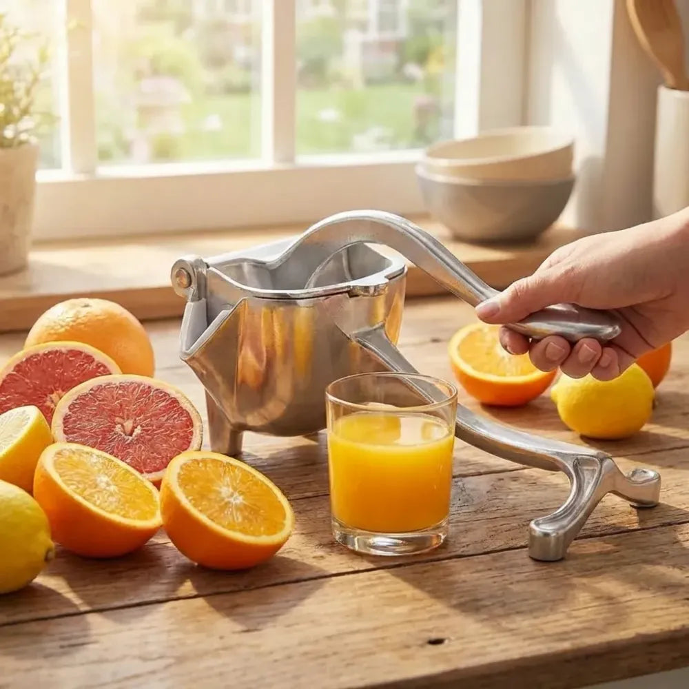 Manual fruit press aluminum squeezer/juicer