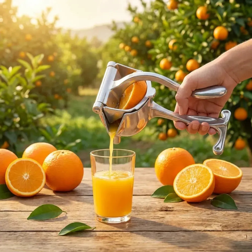 Manual fruit press aluminum squeezer/juicer