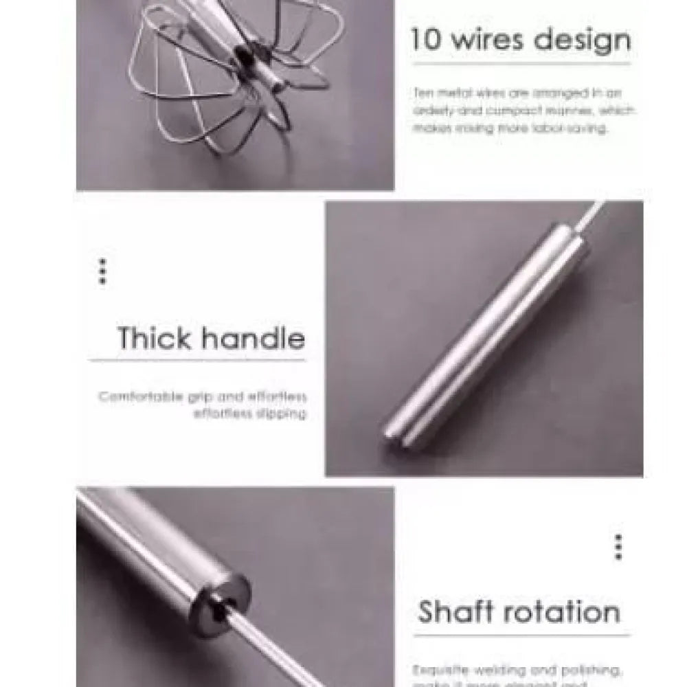 Manual kitchen hand whisk mixer