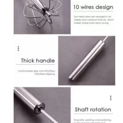 Manual kitchen hand whisk mixer