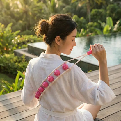Manual massage roller strap