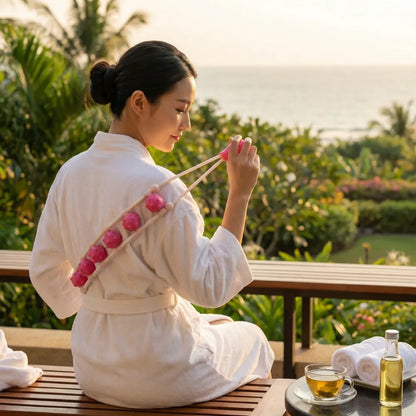 Manual massage roller strap