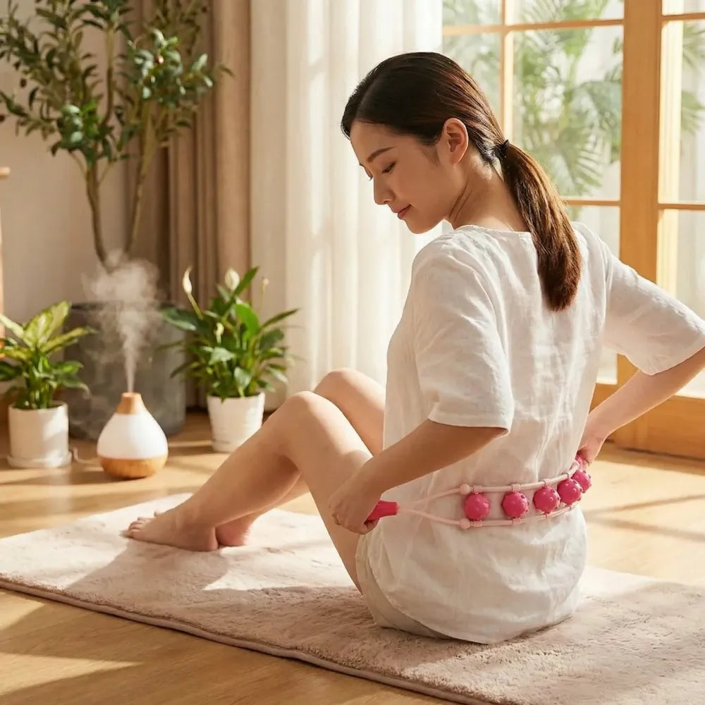 Manual massage roller strap