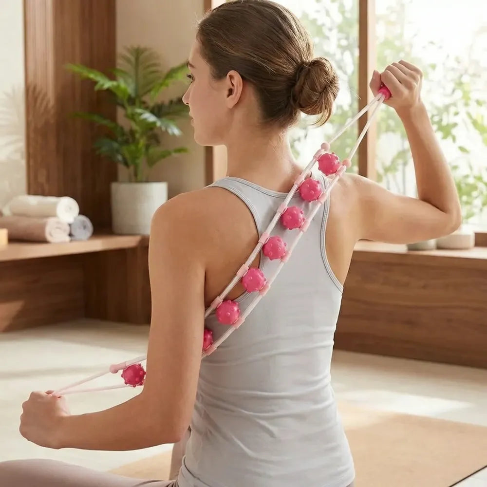 Manual massage roller strap