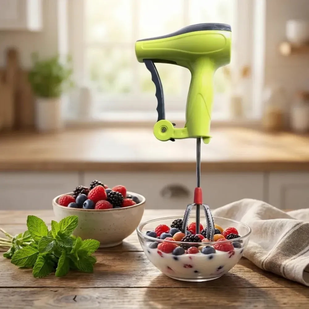 Manual stainless steel hand blender - home & kitchen