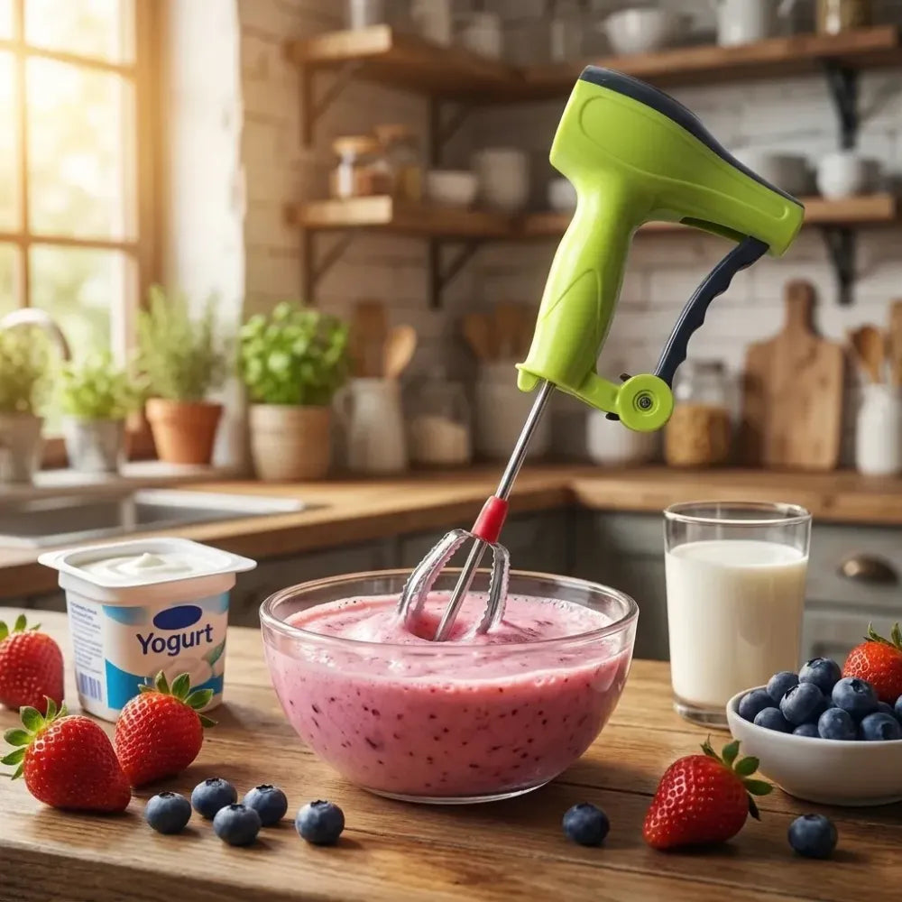 Manual stainless steel hand blender - home & kitchen