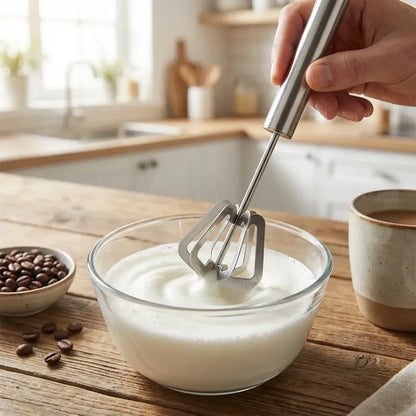Manual steel hand blender - home & kitchen