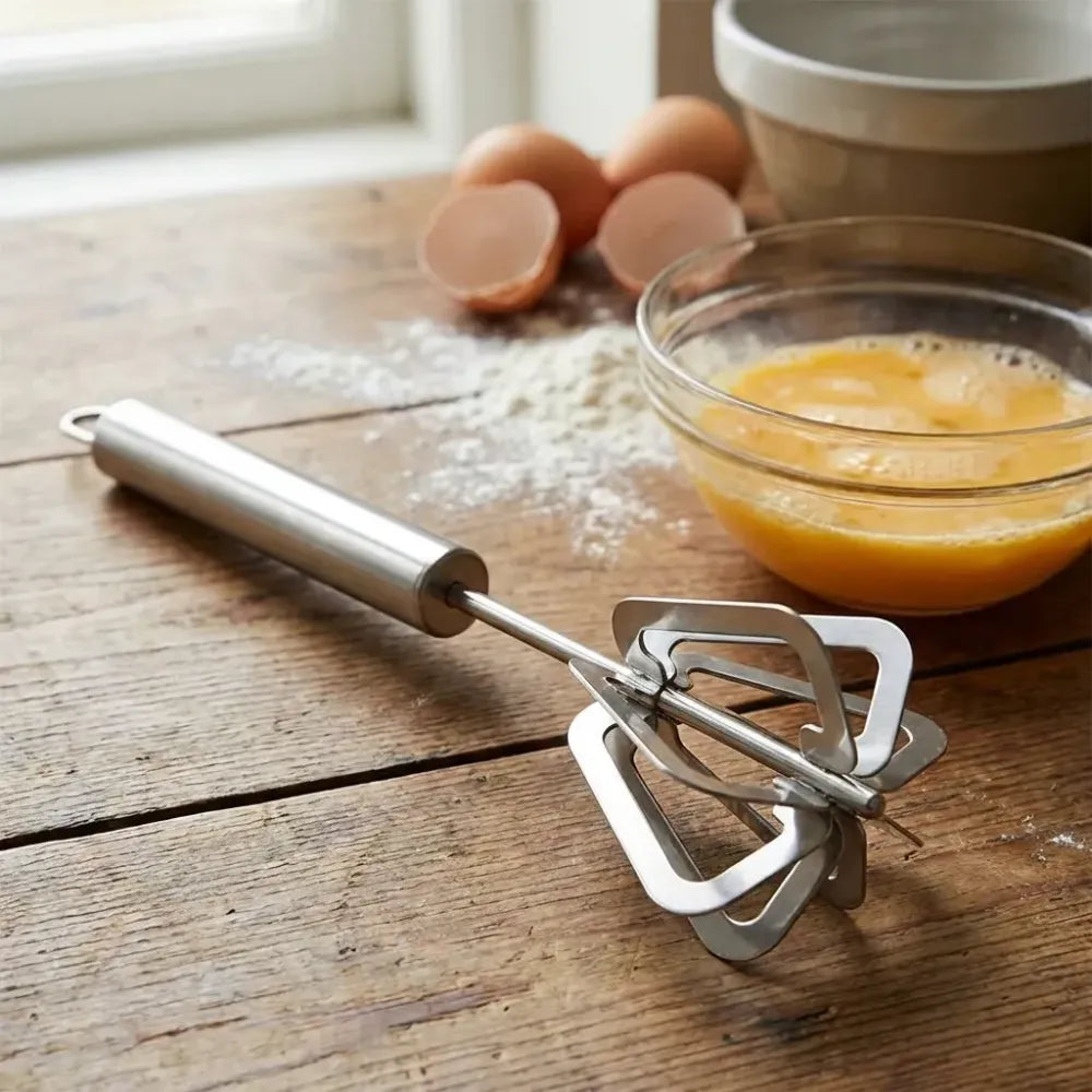 Manual steel hand blender - home & kitchen