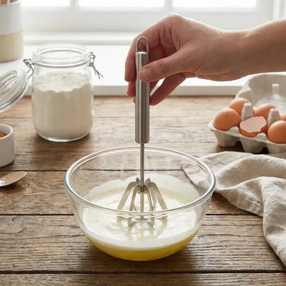Manual steel hand blender - home & kitchen