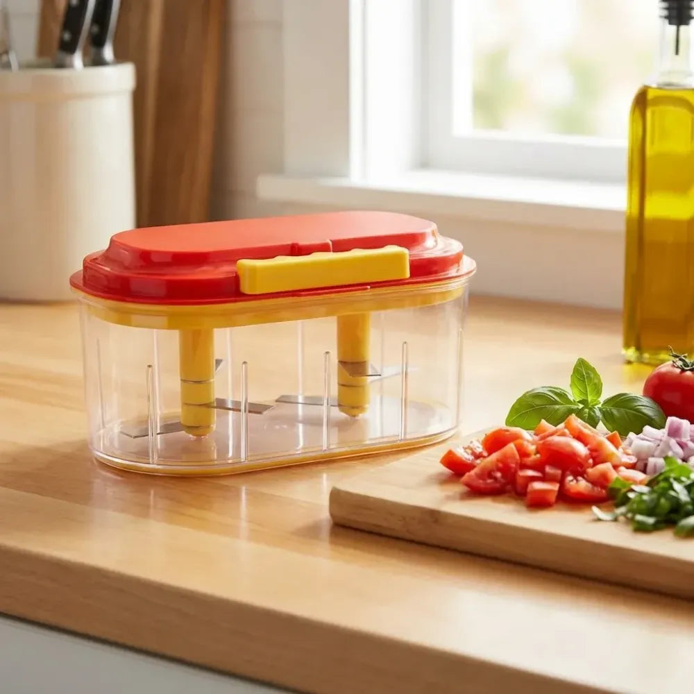 Manual twin-blade chopper - kitchen tool
