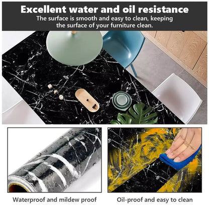 Marble adhesive kitchen wallpaper - home &
