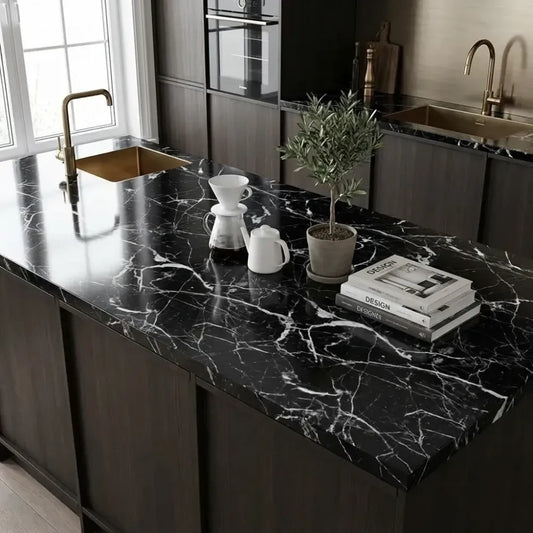 Marble adhesive kitchen wallpaper - home &