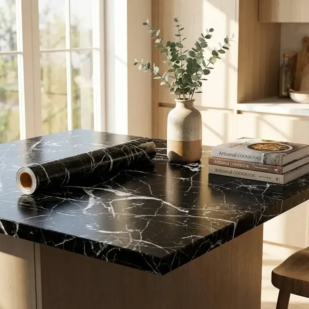 Marble adhesive kitchen wallpaper - home &