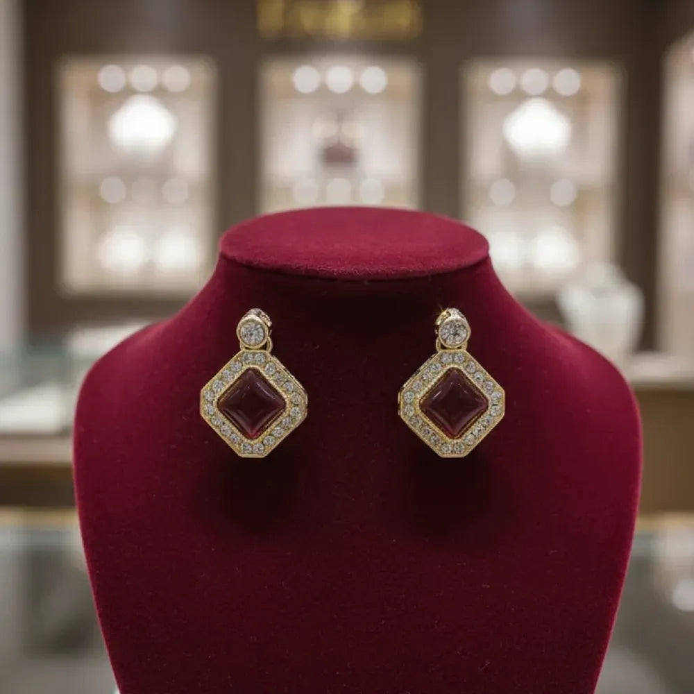 Maroon kundan choker set - jeweller set