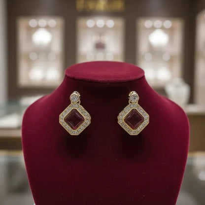 Maroon kundan choker set - jeweller set