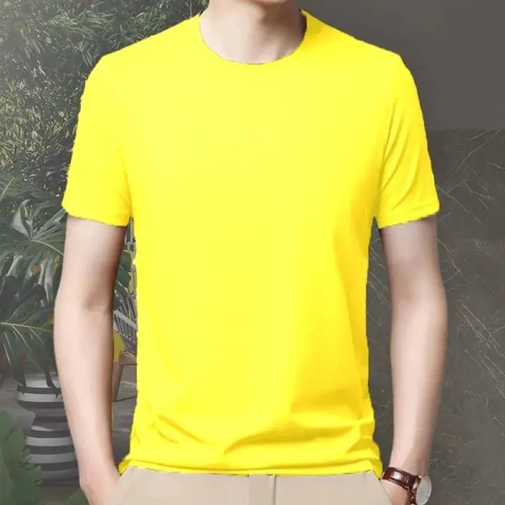 Men 4 way strecthable round neck t-shirt