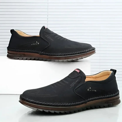 Men leather soft casual shoes