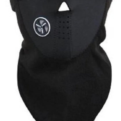 Black face and neck warmer.