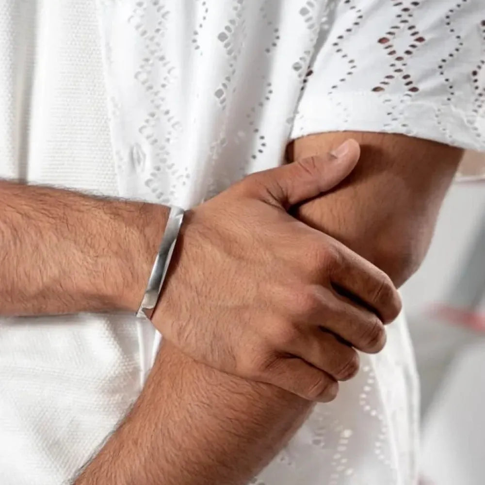 Men stainless steel kada bracelet