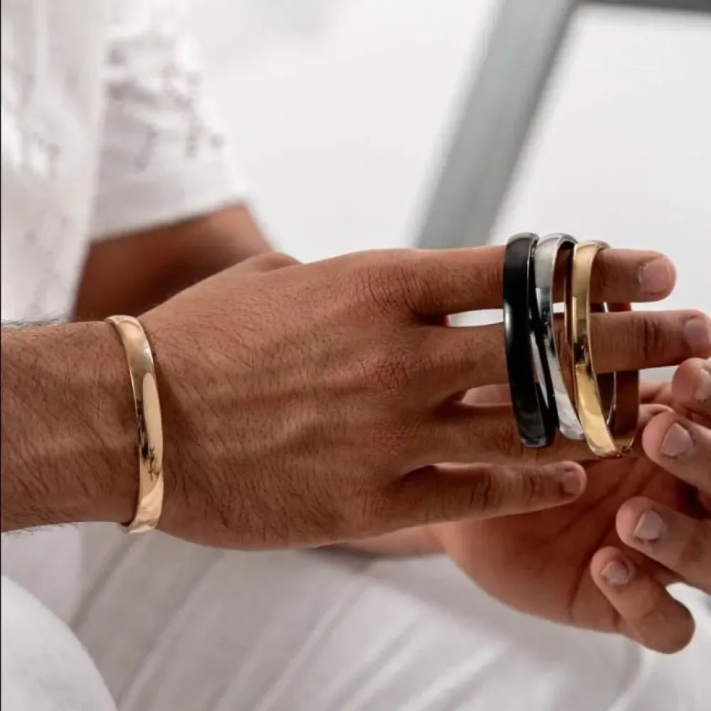 Men stainless steel kada bracelet