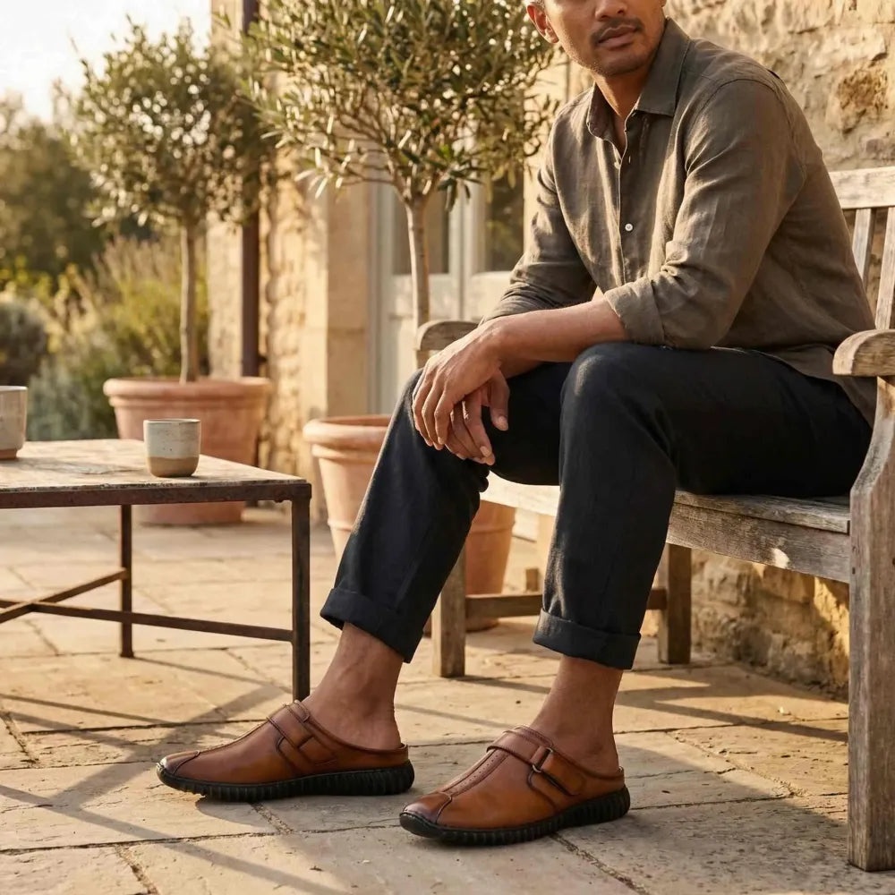Men’s bantu style tan loafers - footwear