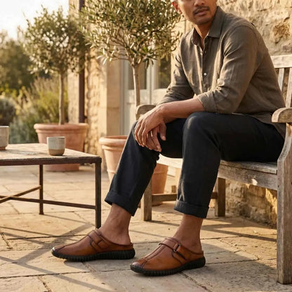 Men’s bantu style tan loafers - footwear
