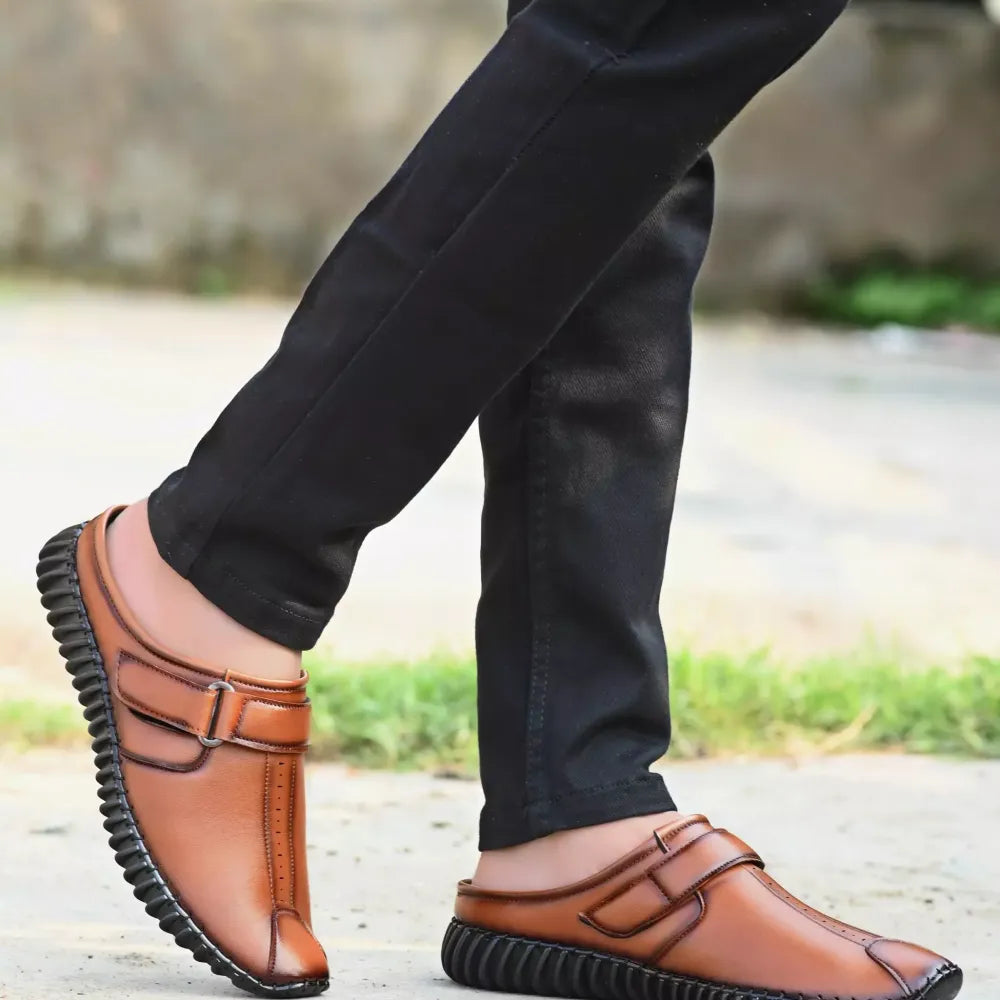 Men’s bantu style tan loafers - footwear