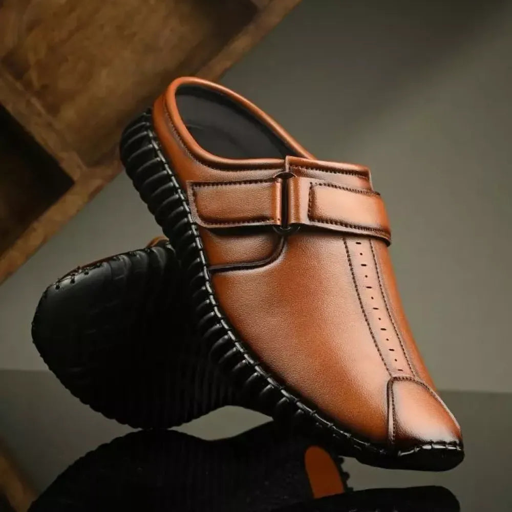 Men’s bantu style tan loafers