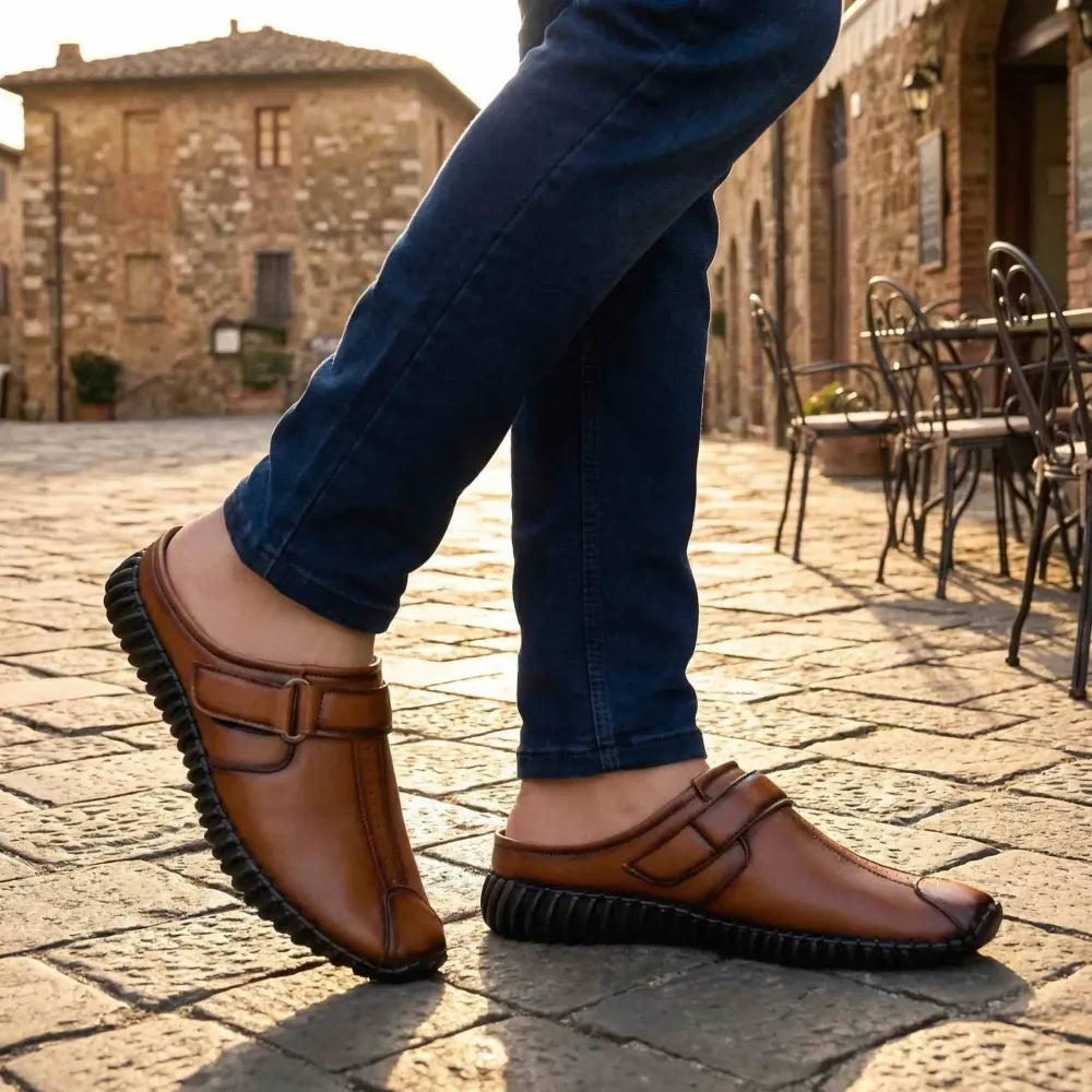 Men’s bantu style tan loafers - footwear