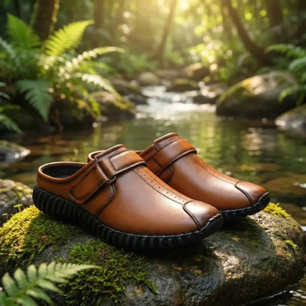 Men’s bantu style tan loafers - footwear