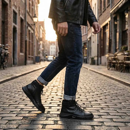 Men’s black casual boots