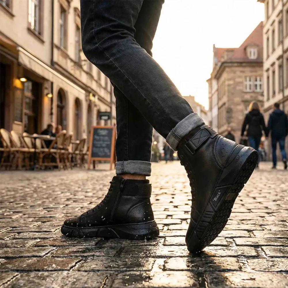 Men’s black casual boots