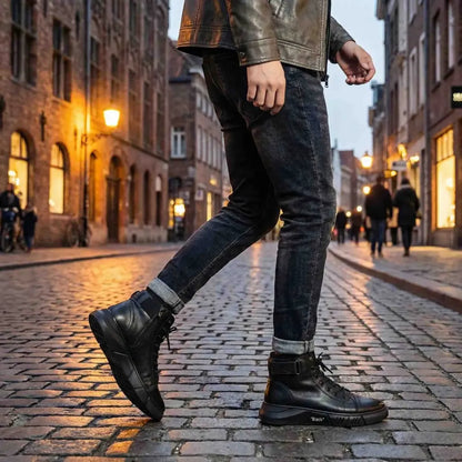 Men’s black casual boots