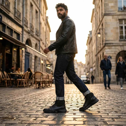 Men’s black casual boots