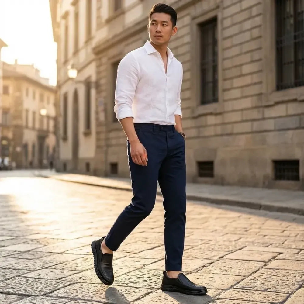 Men’s black formal slip-ons