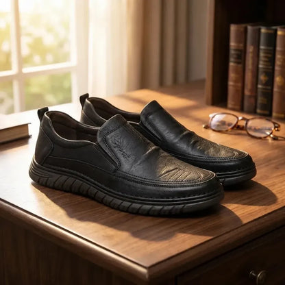 Men’s black formal slip-ons