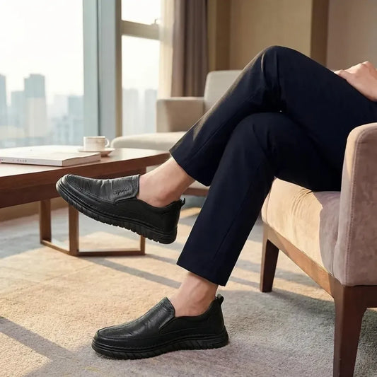Men’s black formal slip-ons
