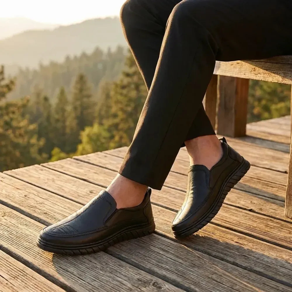 Men’s black formal slip-ons