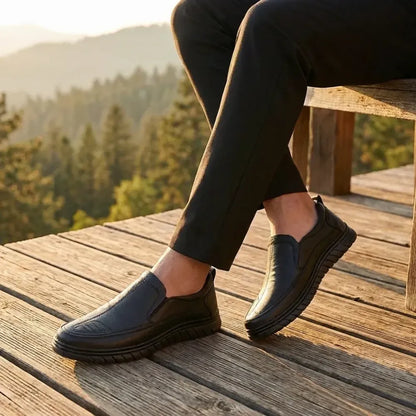 Men’s black formal slip-ons