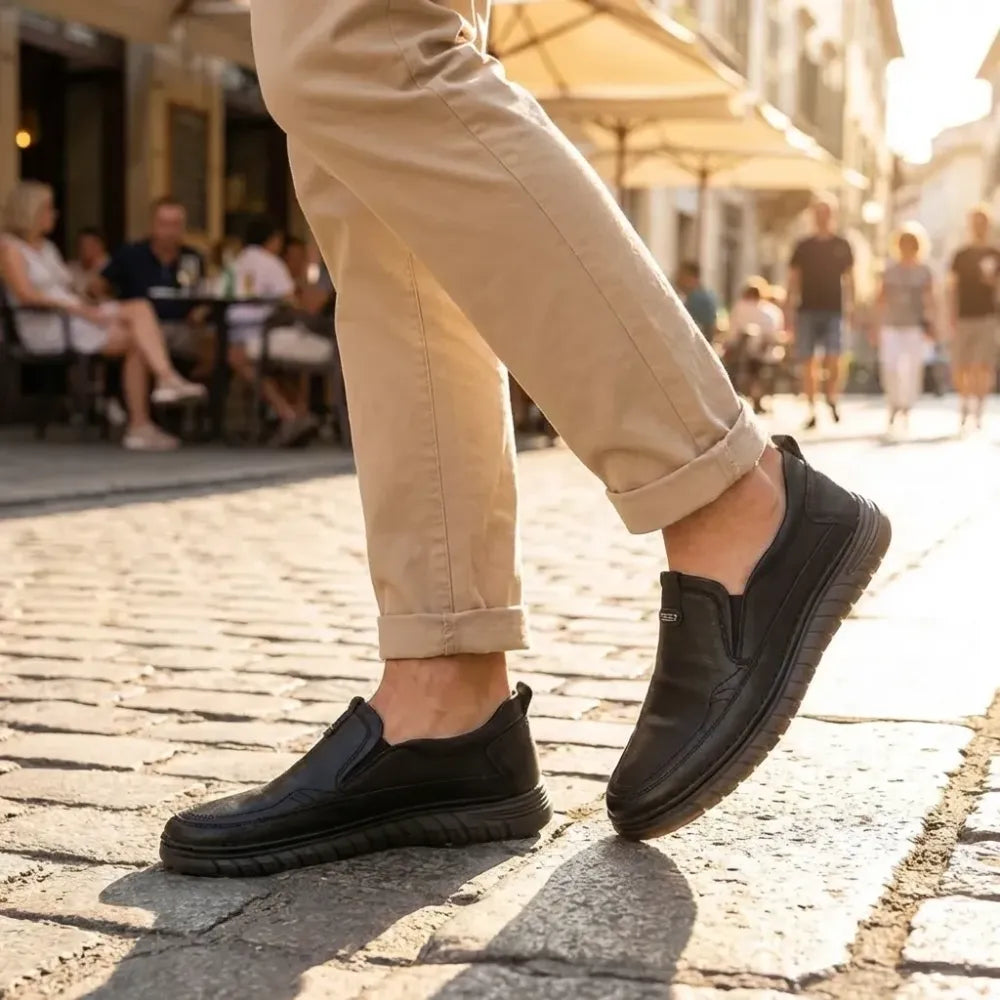 Men’s casual synthetic loafers - footwear