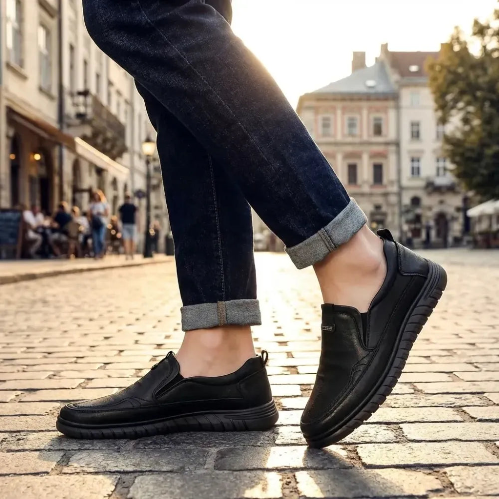 Men’s casual synthetic loafers - footwear