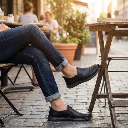 Men’s casual synthetic loafers - footwear