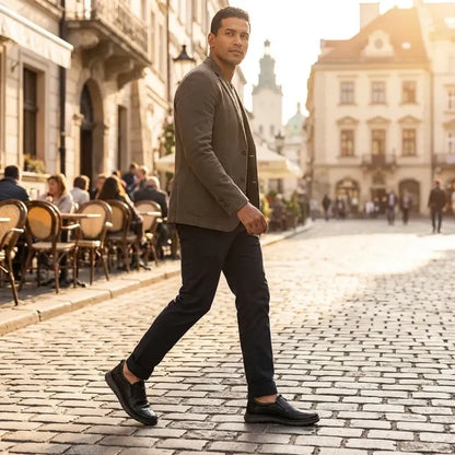 Men’s casual synthetic loafers - footwear