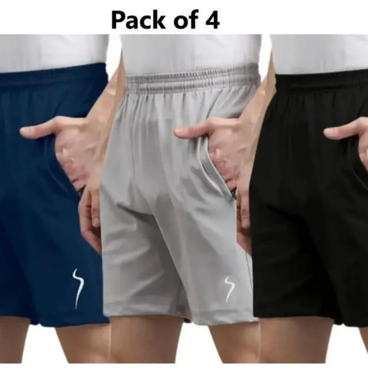 Men’s cotton polyester shorts – pack of 4