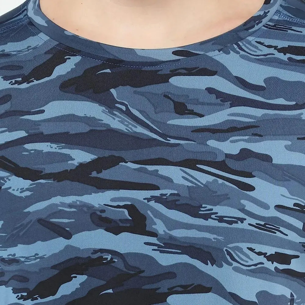 Men’s cotton printed t-shirt – blue