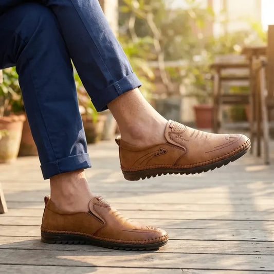 Mens leather shoes - footwear