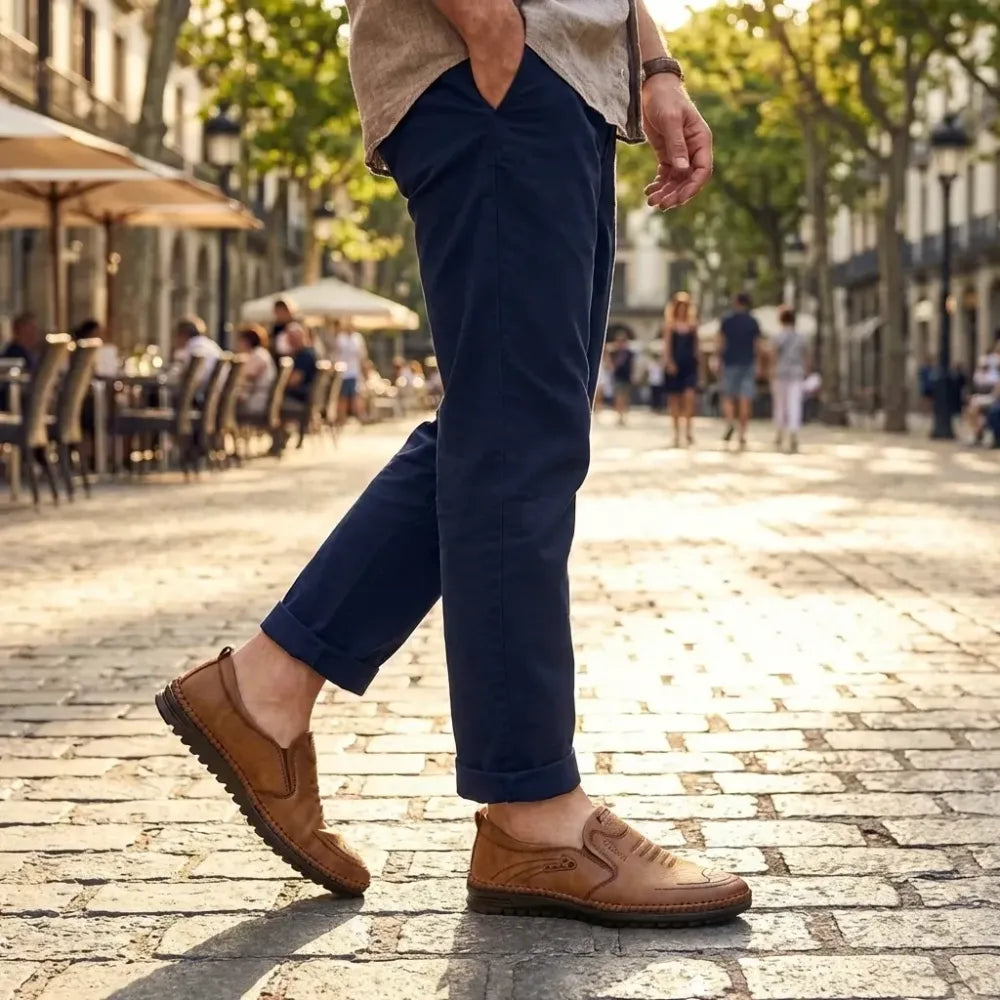 Mens leather shoes - footwear