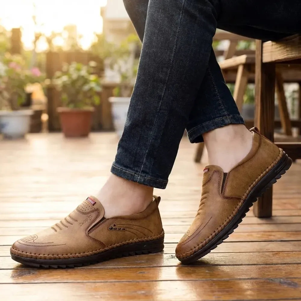 Mens leather shoes - footwear