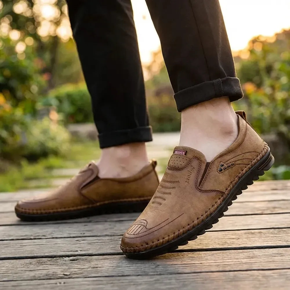 Mens leather shoes - footwear